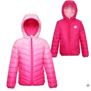 Rokka & Rolla Pink Ombre Reversible Lightweight Puffer Jacket NWT